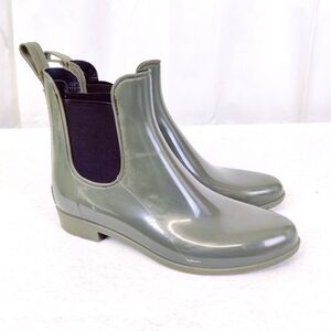 Sam Edelman Rain Ankle Boots Tinsley Army Green Almond Toe Women's Size Sz 9